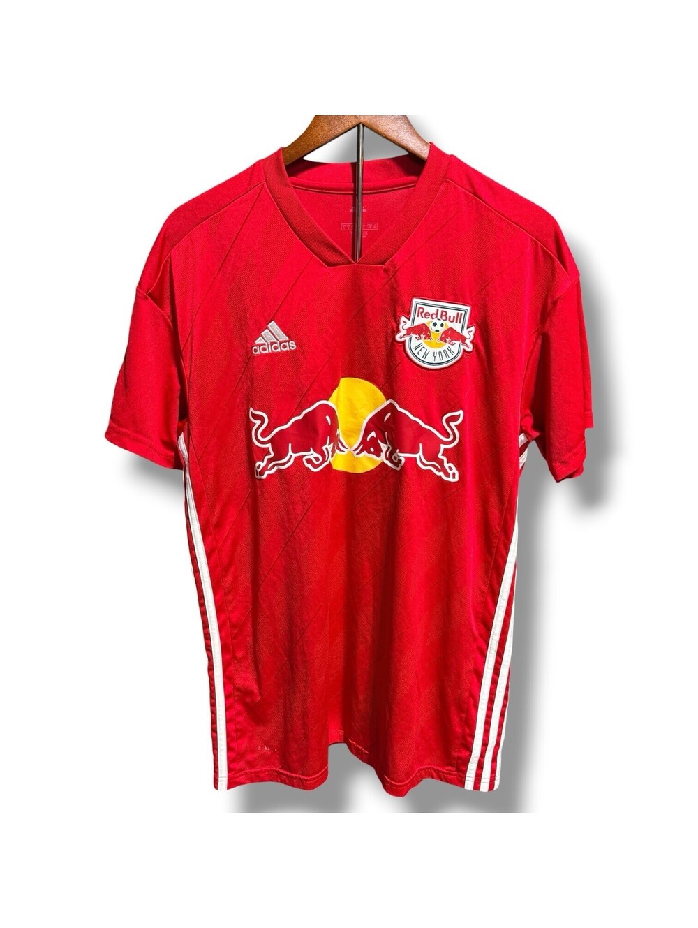 2018 New York Red Bulls Adidas MLS Soccer Away Jersey Red ClimaLite Mens Large